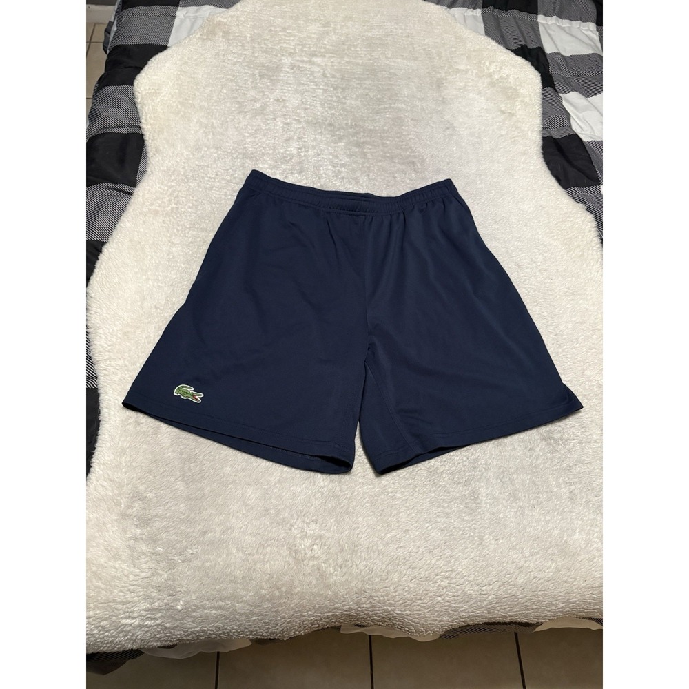 Lacoste Sport Men's Size XXL FR 7 Navy Blue Polyester Athletic Tennis Gym Shorts